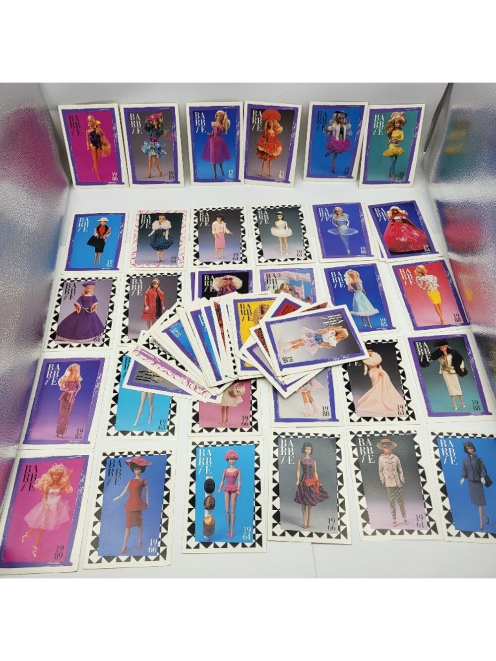 Vintage Barbie Doll Fashion Facts Trading Cards Incomplete set